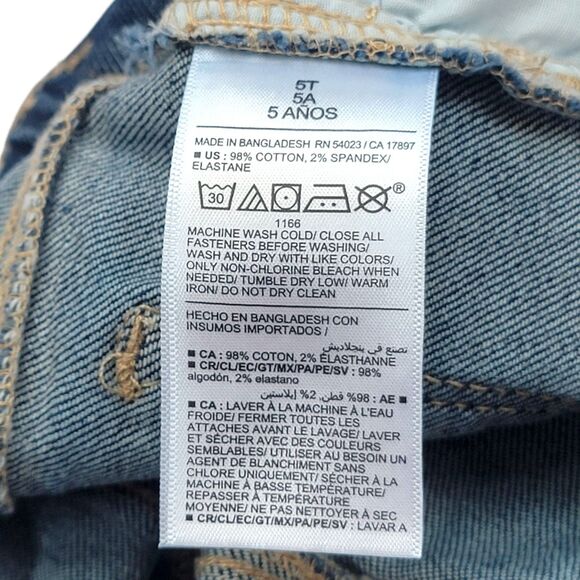 Old Navy Toddler Girl 5T Jeans High-Waisted Flare-Leg Pull-On Dark Wash - Picture 6 of 7